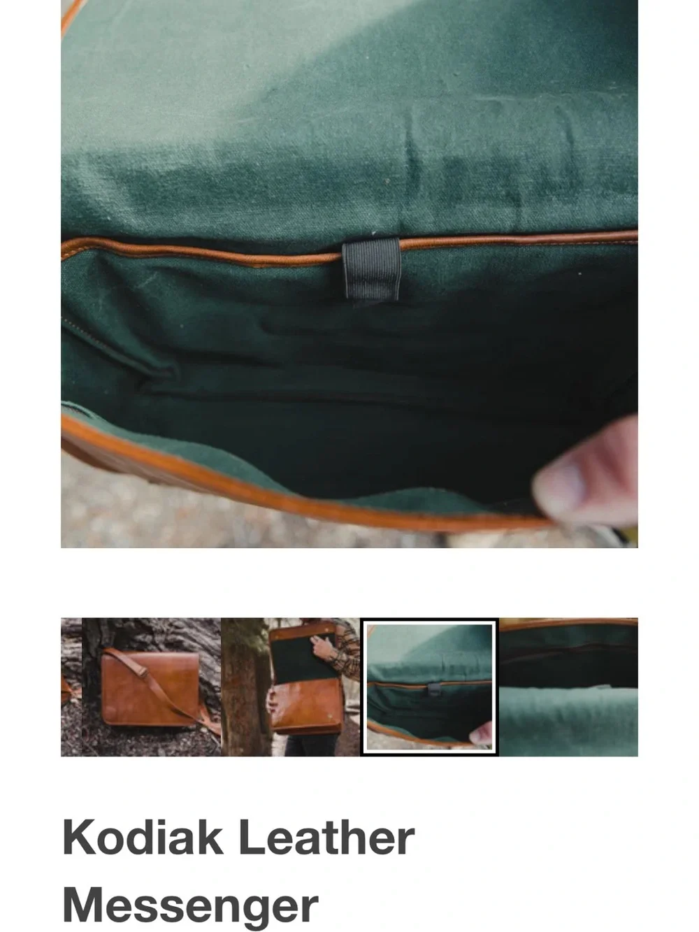 Kodiak Leather Messenger laptop case